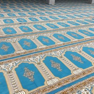 سجاده فرش طرح رضوان آبی-سجاده فرش فاخر