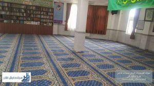 فرش محرابی طرح شکور آبی-سجاده فرش فاخر
