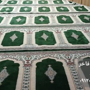سجاده فرش محرابدار طرح رضوان سبز-سجاده فرش فاخر